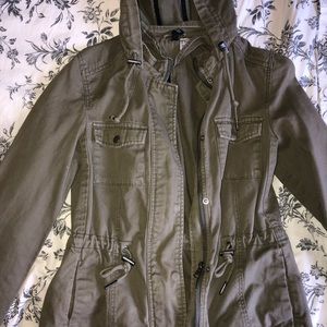 Green utility jacket